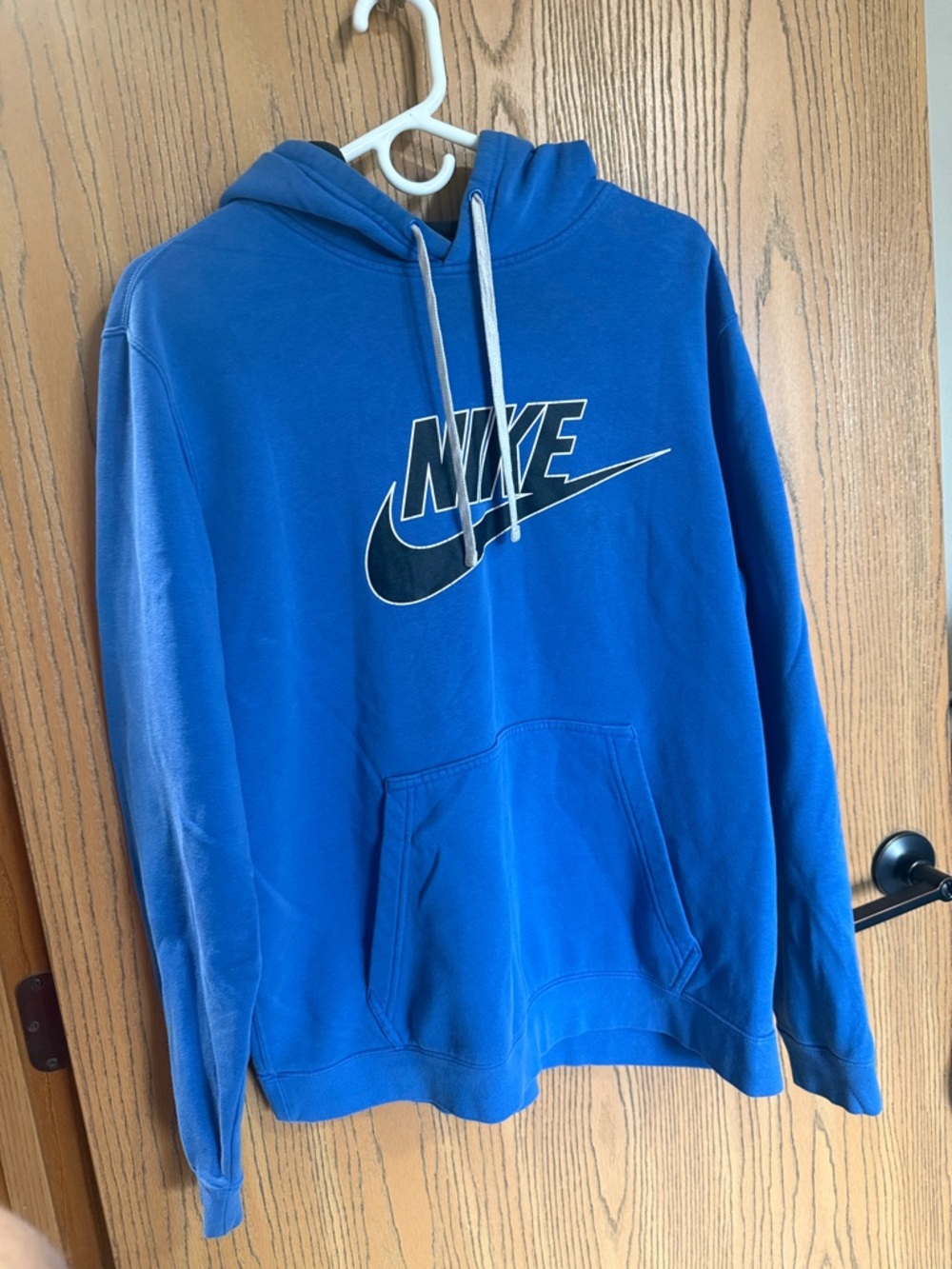 Nike Blue Hooded Pullover with Black Logo